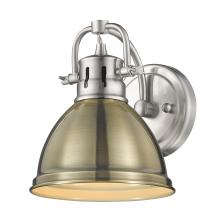  3602-BA1 PW-AB - Duncan 1 Light Bath Vanity in Pewter with an Aged Brass Shade